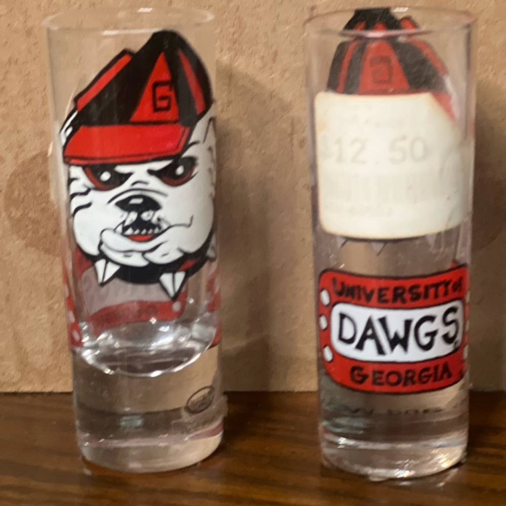 NWT University of Georgia Bulldogs Shot Glass Set